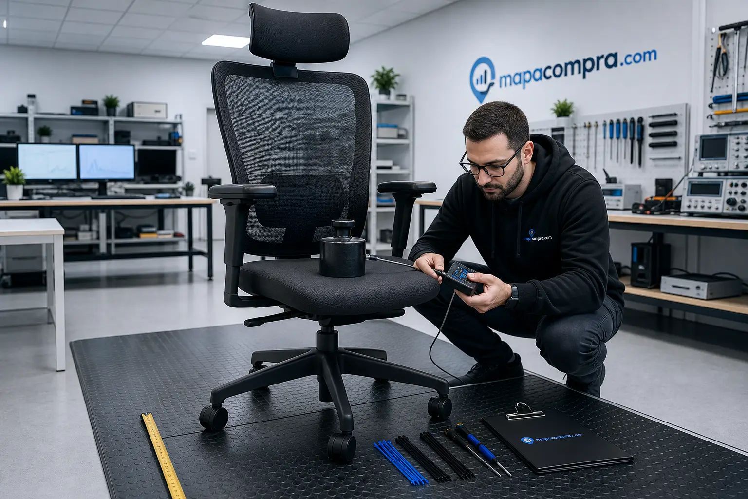 Puesta en marcha de T-LOVENDO.ES Silla Gamer Gaming Profesional: se preparan el montaje, las conexiones y los … – Imagen ilustrativa (generada por IA)
