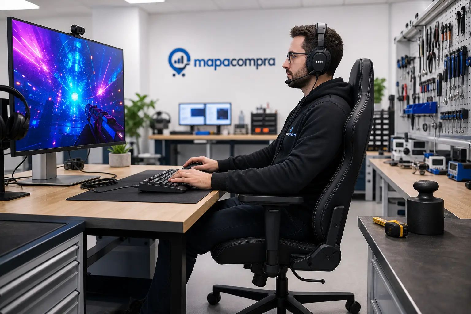 DRIFT GAMING DR350 – Silla en un uso cotidiano típico – Imagen ilustrativa (generada por IA)
