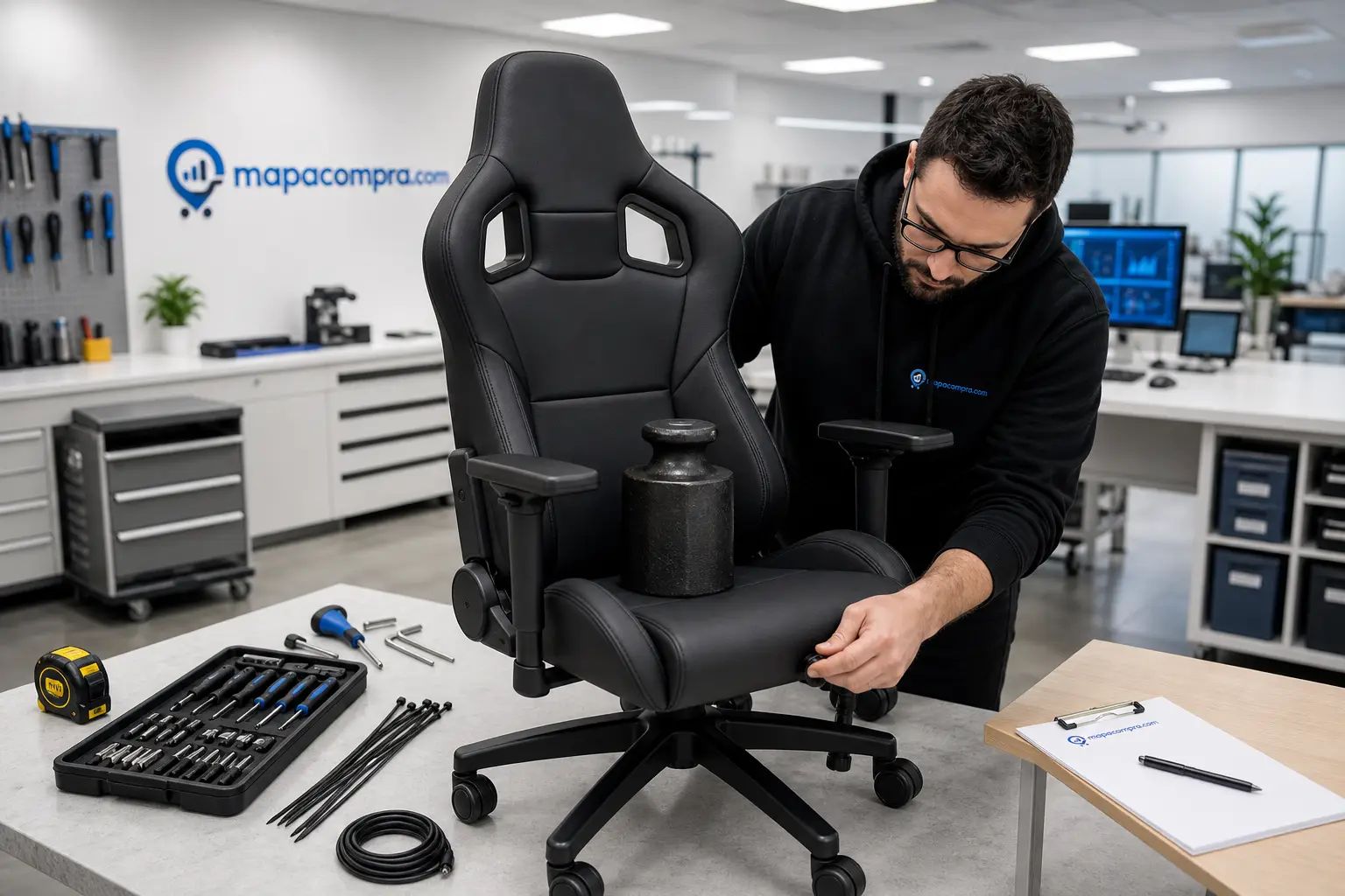 Puesta en marcha de ALFORDSON Silla Gaming de Oficina: se preparan el montaje, las conexiones y los controles – Imagen ilustrativa (generada por IA)