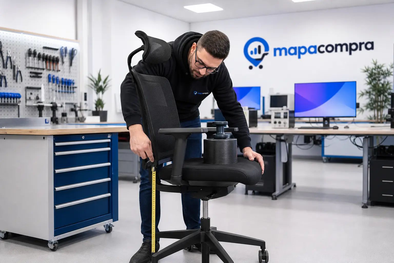 Yaheetech Silla de Oficina Ergonomica en un uso cotidiano típico – Imagen ilustrativa (generada por IA)