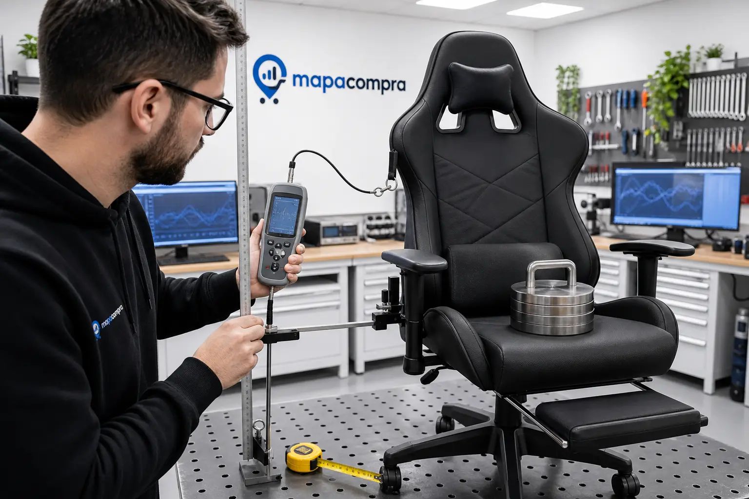 Montaje de medición para GTPLAYER Silla de Gaming: un montaje de medición adecuado con señal de prueba estanda… – Imagen ilustrativa (generada por IA)